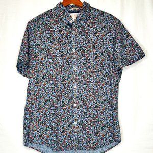 Penguin - Floral Short-Sleeve Button Down Shirt (M)